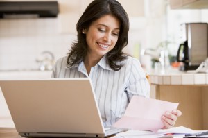 woman with laptop